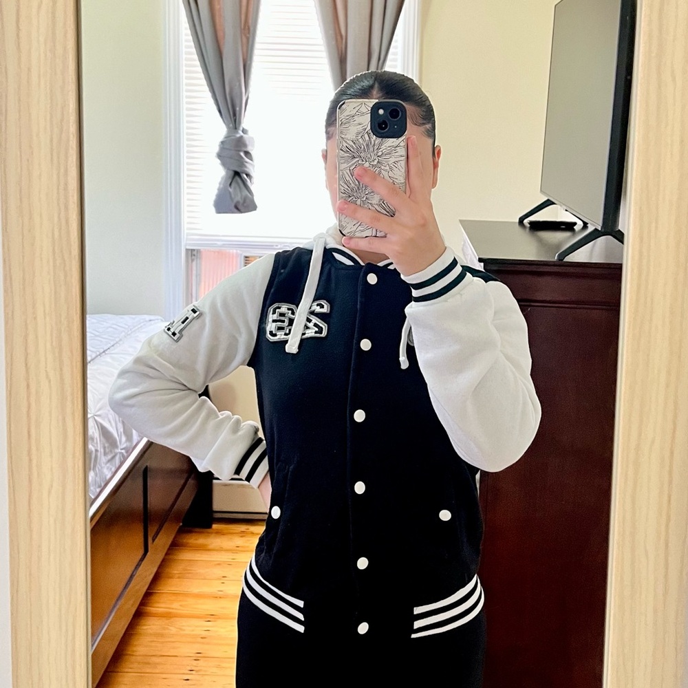 New look Hooded Varsity Jacket - Black